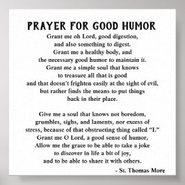 Thomas More Prayer för Bra Humor Poster