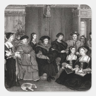 Thomas Mors familj Fyrkantigt Klistermärke