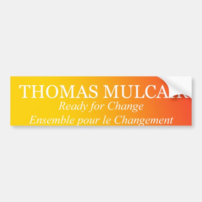 Thomas Mulcair Redo for Change Ensemble Bildekal (Framsidan)