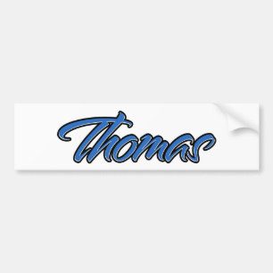 Thomas Namn blue Aufkleber Sticker Autoaufkleber Bildekal