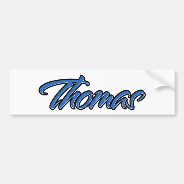 Thomas Namn blue Aufkleber Sticker Autoaufkleber Bildekal (Framsidan)