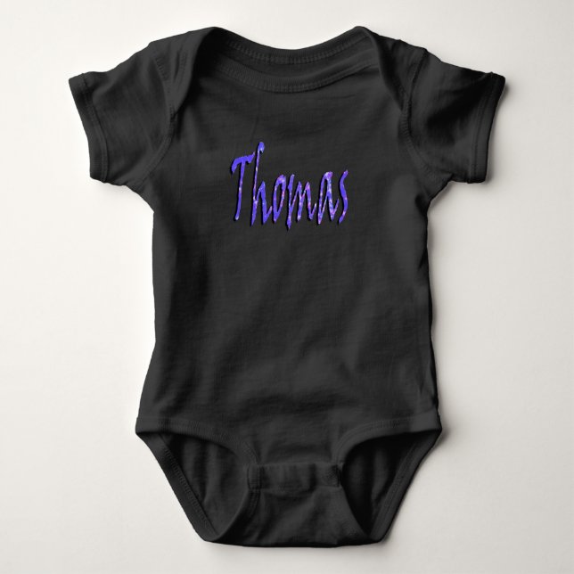 Thomas, Namn, Logotyp, Babyblus T Shirt (Framsida)