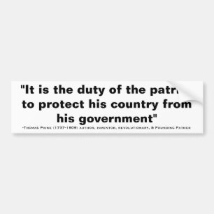 Thomas Paine ARBETSUPPGIFT AV Bildekal