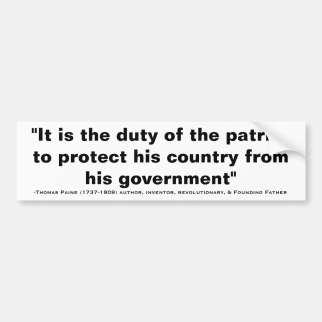 Thomas Paine ARBETSUPPGIFT AV Bildekal (Framsidan)