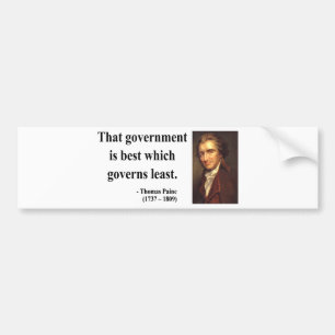 Thomas Paine citationstecken 1b Bildekal