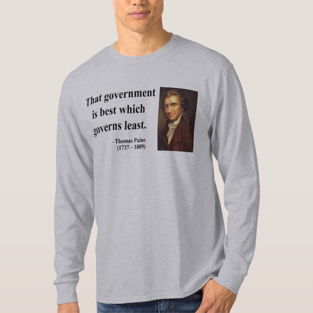 Thomas Paine citationstecken 1b T-shirt (Framsida)
