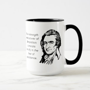 Thomas Paine citationsteckenmugg Mugg
