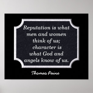 Thomas Paine - konstutskrift - citat Poster