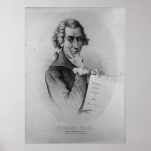 THOMAS PAINE Lithograph av Peter Kramer Poster