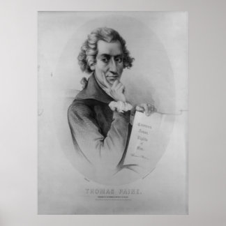 THOMAS PAINE Lithograph av Peter Kramer Poster