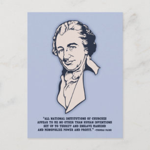 Thomas Paine - Mega-Churches Vykort
