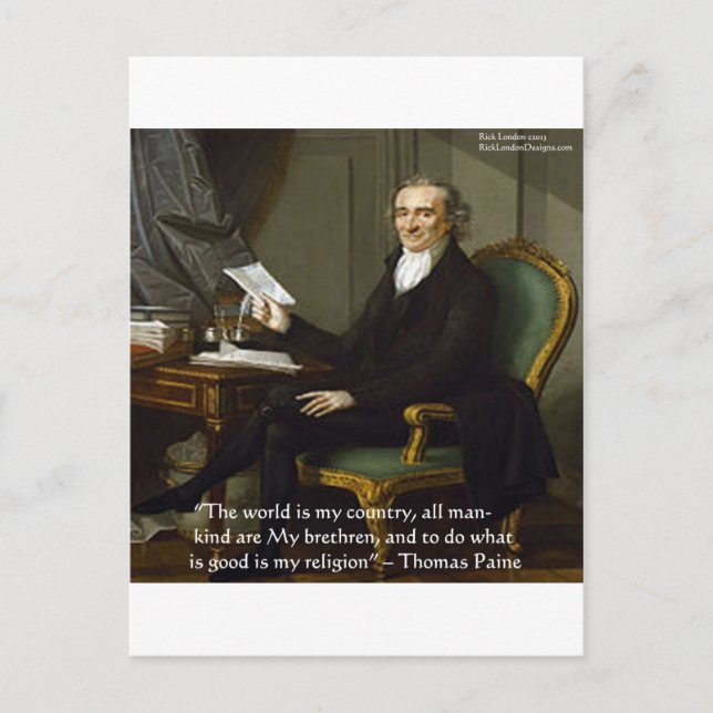 Thomas Paine "Mina Bröder" Citat Gåvor & Kort (Framsida)