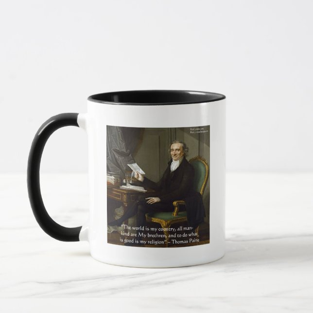 Thomas Paine "Mina Bröder" Citat Gåvor & Kort Mugg (Vänster)