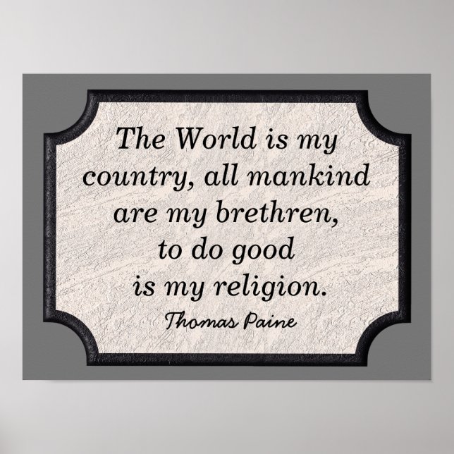 Thomas Paine - Offert - konstnärlig utskrift Poster (Framsidan)