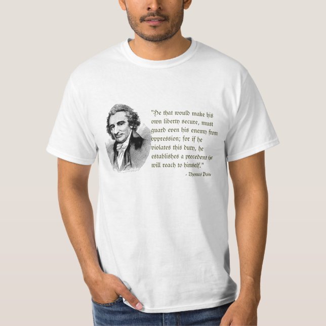 Thomas Paine på frihetT-tröja T-shirt (Framsida)