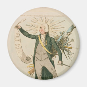 Thomas Paine politisk tecknad Magnet