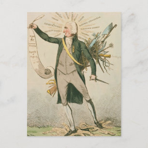 Thomas Paine Politisk Tecknad Vykort