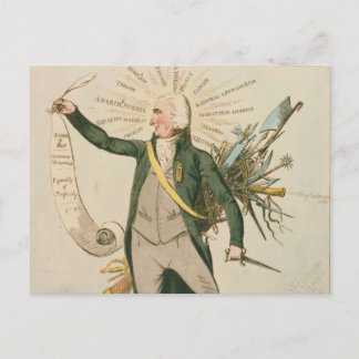 Thomas Paine Politisk Tecknad Vykort