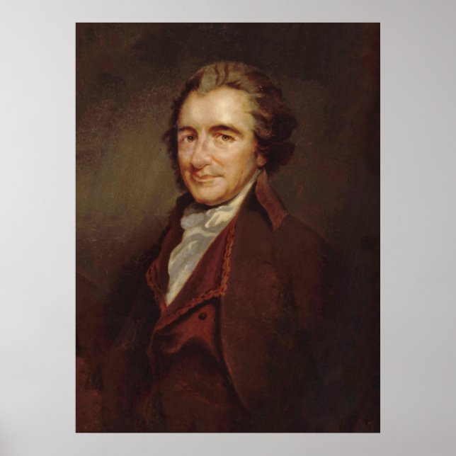 THOMAS PAINE Porträtt från: Auguste Millière Print Poster (Framsidan)