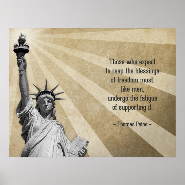 Thomas Paine Quote Poster (Framsidan)