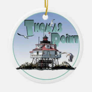 Thomas Point Lighthouse Julgransprydnad Keramik