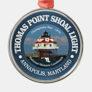 Thomas Point Shoal Light Julgransprydnad Metall