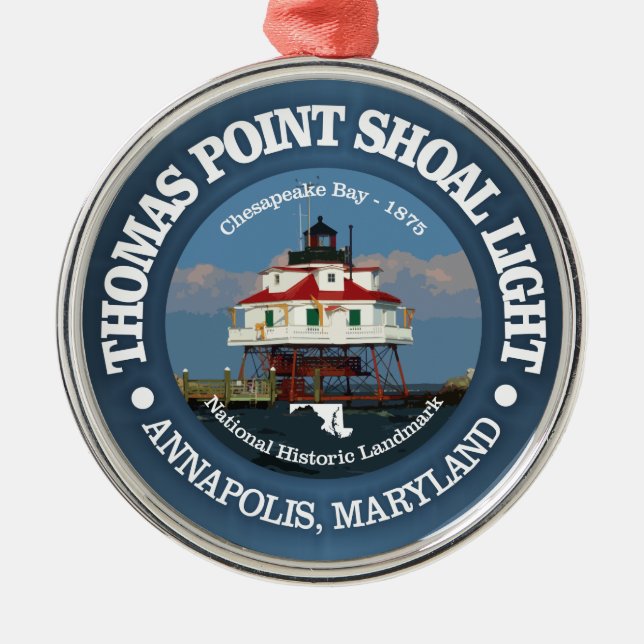 Thomas Point Shoal Light Julgransprydnad Metall (Framsidan)