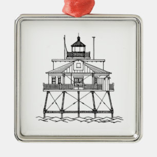 Thomas Point Shoal Lighthouse Julgransprydnad Metall