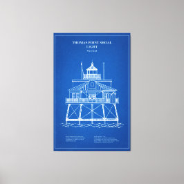 Thomas Point Shoal Lighthouse - Maryland - AD Canvastryck
