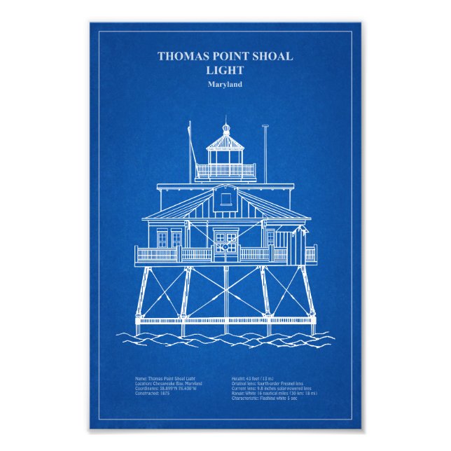 Thomas Point Shoal Lighthouse - Maryland - AD Fototryck (Framsidan)