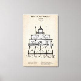 Thomas Point Shoal Lighthouse - Maryland - SBD Canvastryck