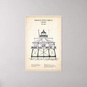 Thomas Point Shoal Lighthouse - Maryland - SBD Canvastryck