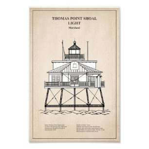 Thomas Point Shoal Lighthouse - Maryland - SBD Fototryck