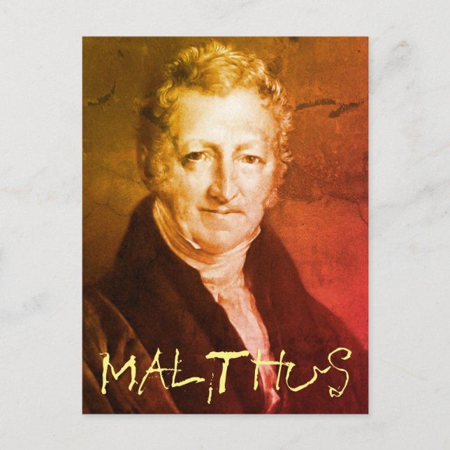Thomas R. Malthus Postcard Vykort (Framsida)