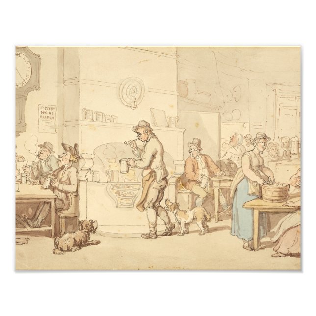 Thomas Rowlandson - Insida vid Inn Fototryck (Framsidan)