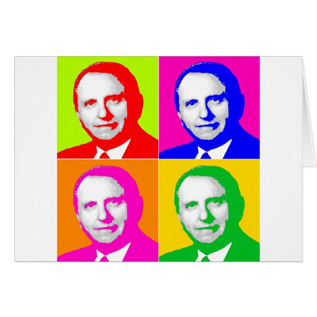 Thomas S. Monson Pop Art Hälsningskort (Framsidan Horizontal)