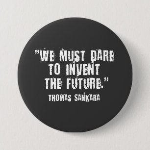 Thomas Sankara Black/White Button Knapp