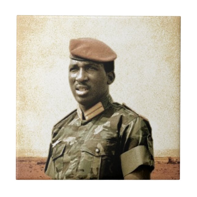Thomas Sankara - Burkina Faso - afrikansk Kakelplatta (Framsidan)