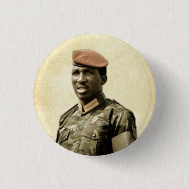 Thomas Sankara - Burkina Faso - afrikansk Knapp (Framsida)