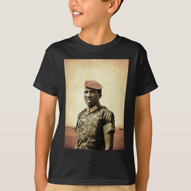 Thomas Sankara - Burkina Faso - afrikansk T-shirt (Framsida)