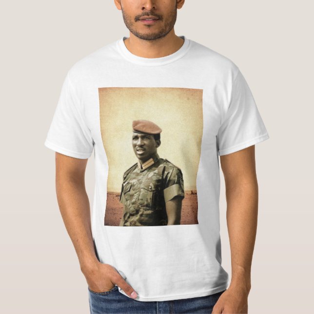 Thomas Sankara - Burkina Faso - afrikansk Tee (Framsida)