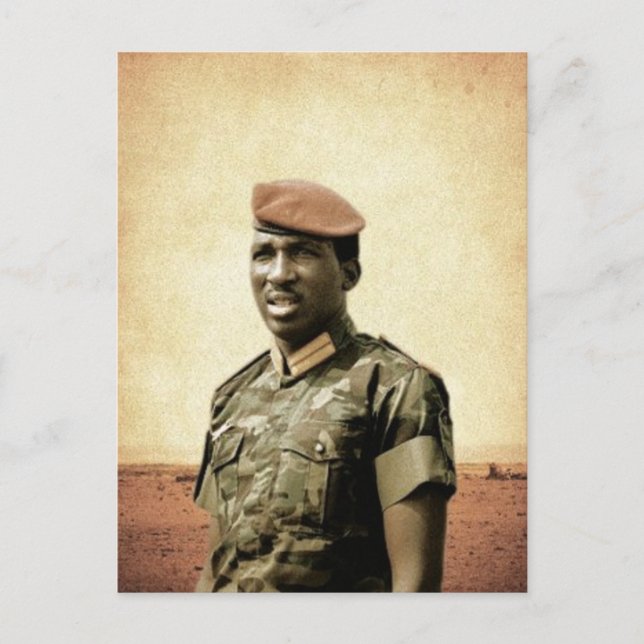 Thomas Sankara - Burkina Faso - afrikansk Vykort (Framsida)