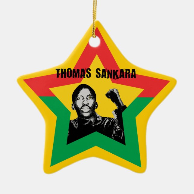 Thomas Sankara Burkina Fasso Star Xmas Ornament (Framsidan)