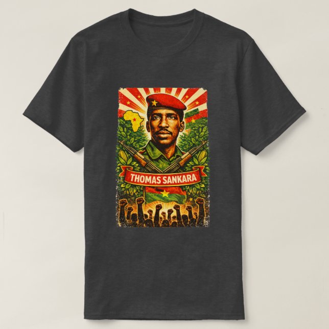 Thomas Sankara Revolutionär skjorta Pan-afrikansk  T Shirt (Design framsida)