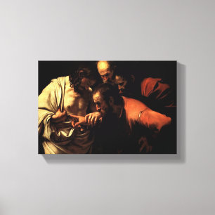 Thomas satte hans finger i Jesus' den trängde Canvastryck