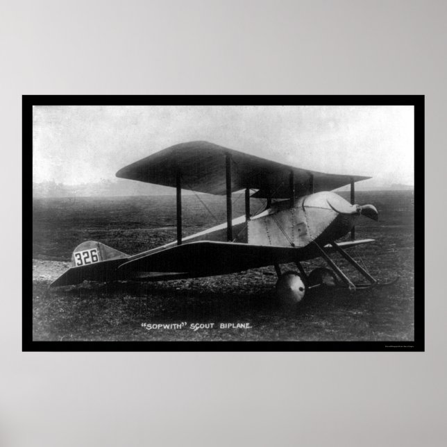 Thomas Sopwith's Scout Biplane 1919 Poster (Framsidan)