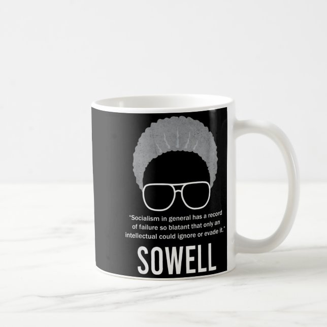 Thomas Sowell Socialism Citat Svarta Historiemånad Kaffemugg (Höger)