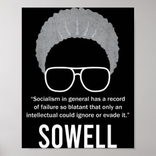 Thomas Sowell Socialism Citat Svarta Historien Mån Poster