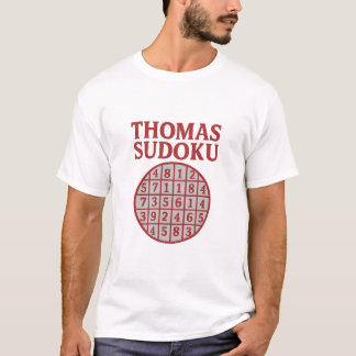 THOMAS Sudoku Pussel – Rödt Gallrig T-Shirt