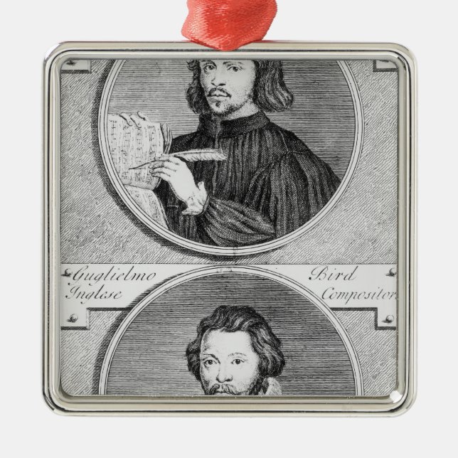 Thomas Tallis och William Byrd Julgransprydnad Metall (Framsidan)